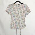 Plaid asymmetric shirt