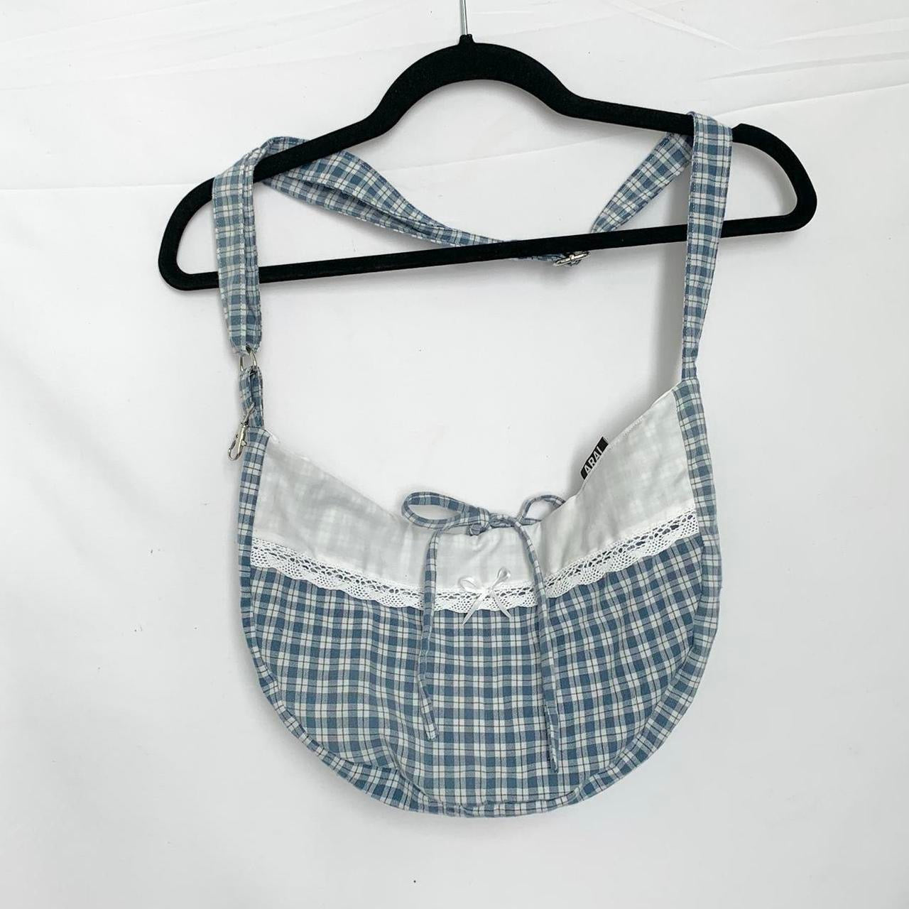 Plaid Crescent Bag