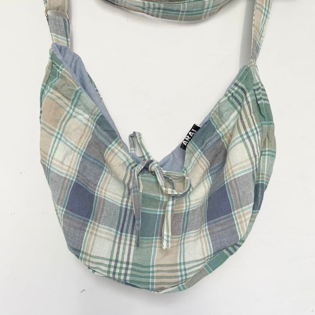 Plaid Crescent Bag