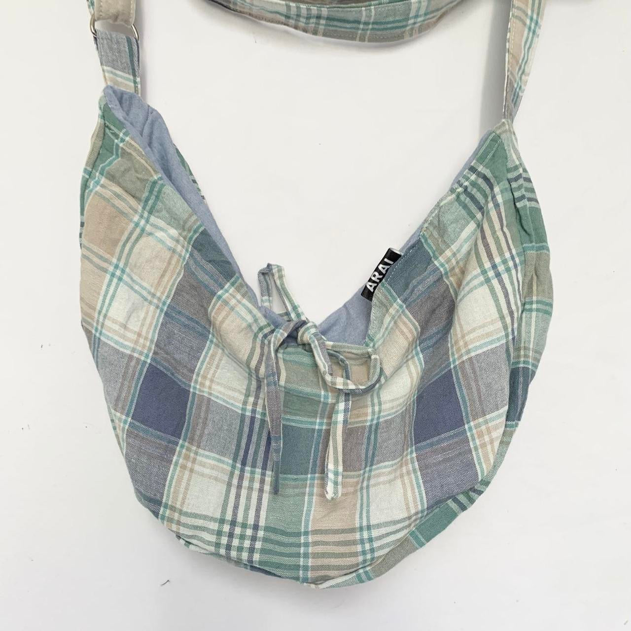 Plaid Crescent Bag