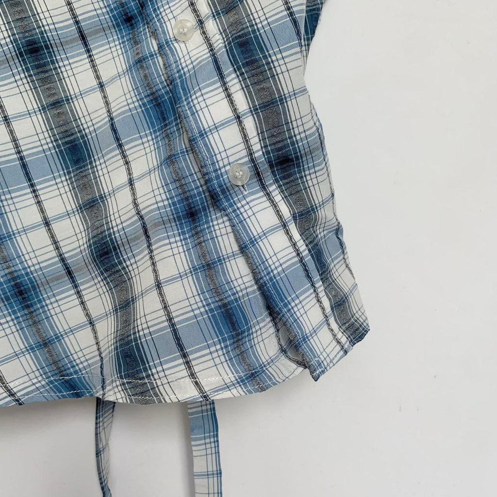Plaid Asymmetric Shirt