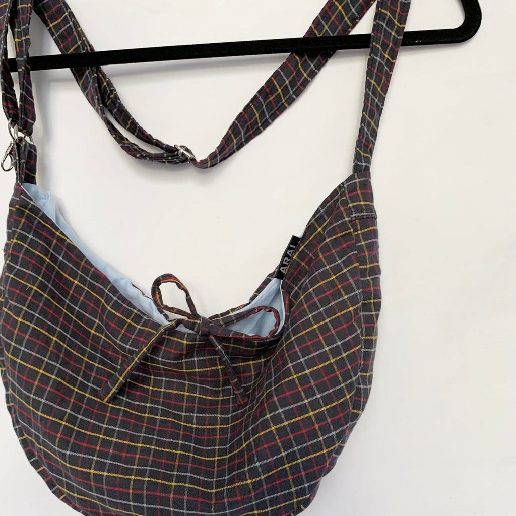 Checkered Crescent Bag