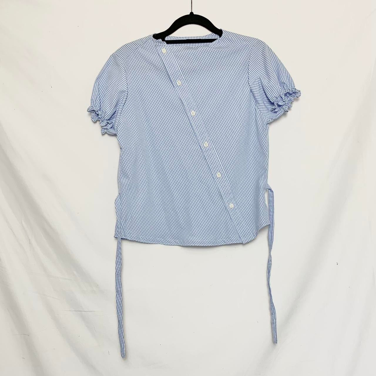 Plaid asymmetric shirt