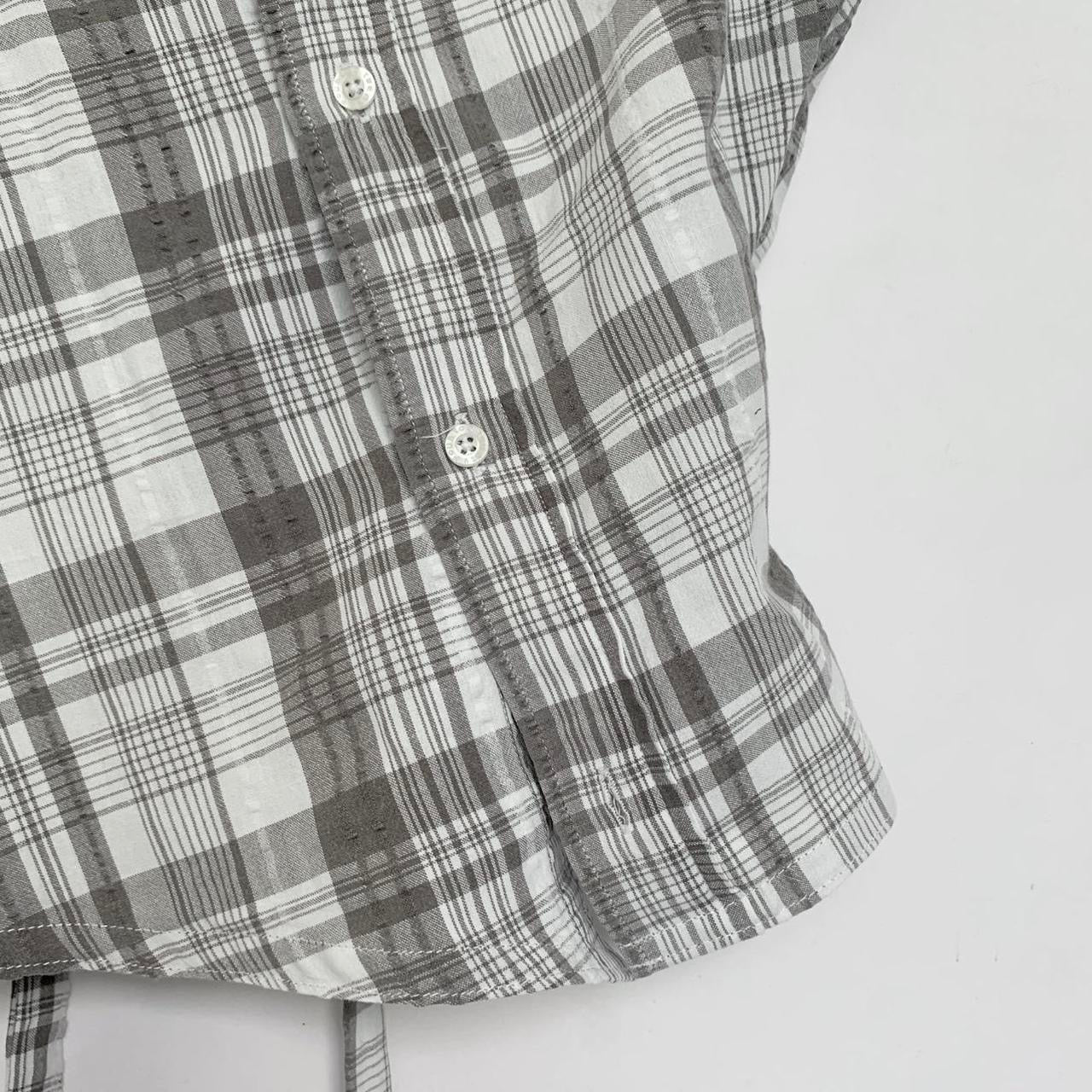 Plaid Asymmetric Shirt