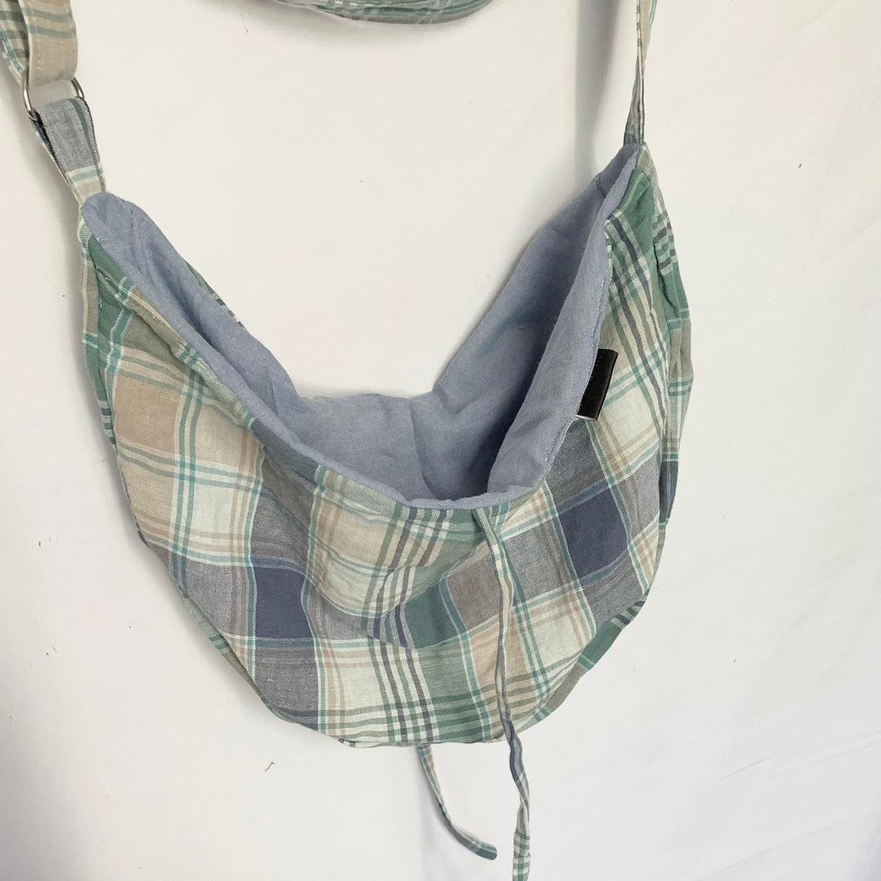 Plaid Crescent Bag