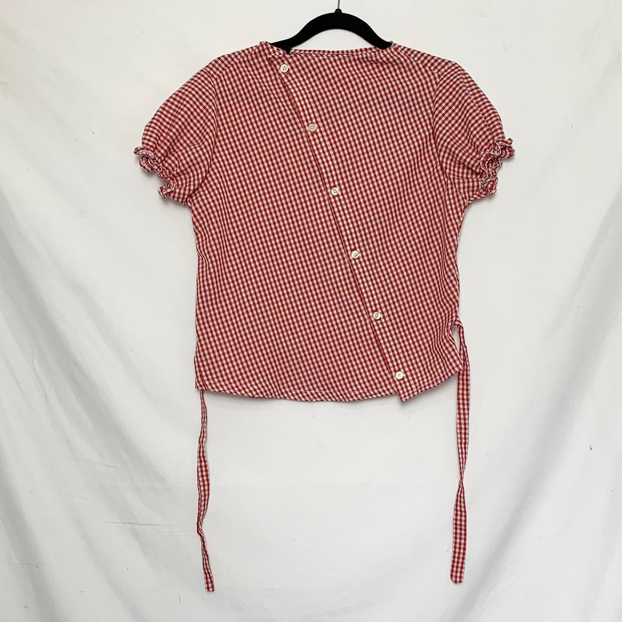 Plaid asymmetric shirt