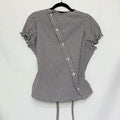 Plaid asymmetric shirt