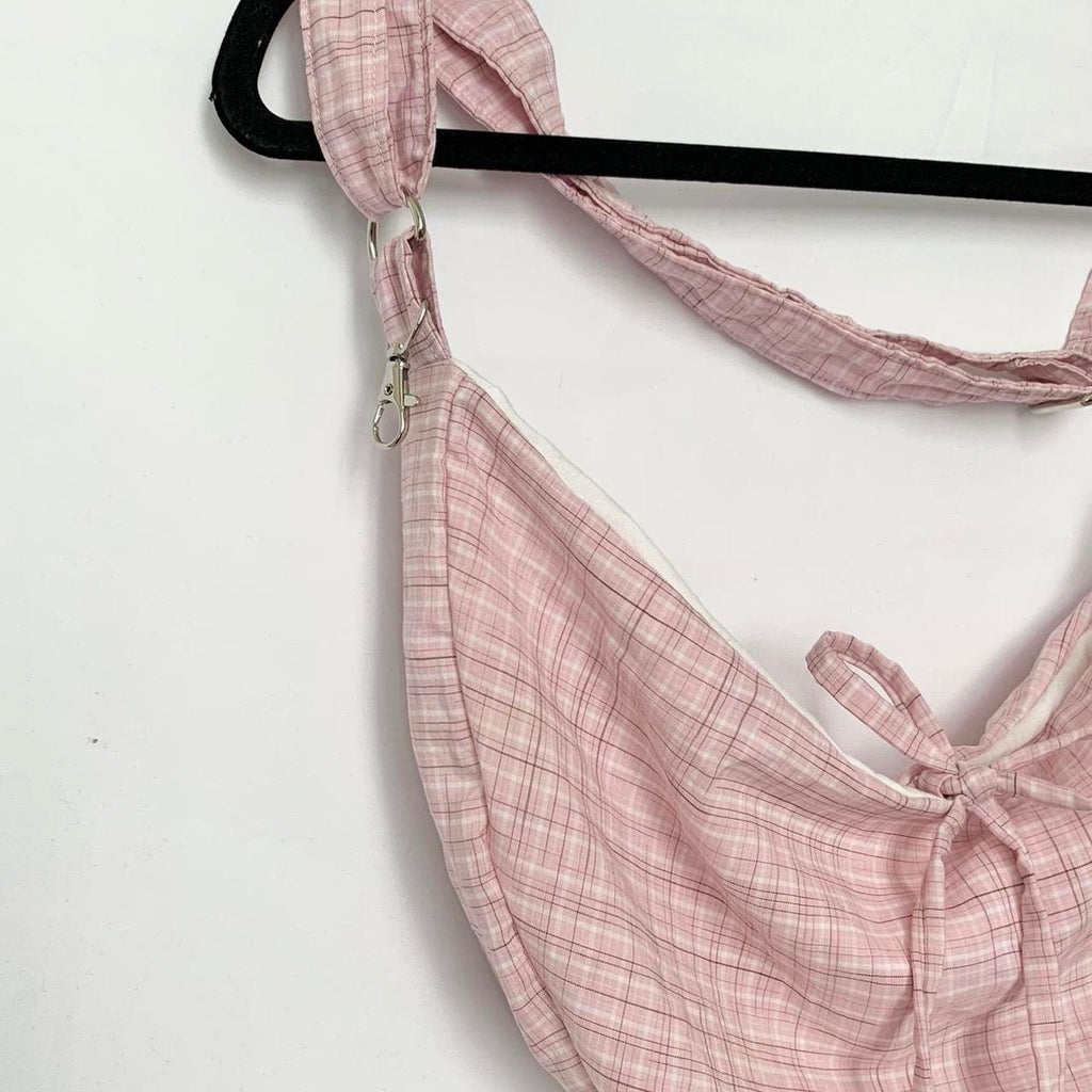 Checkered Crescent Bag