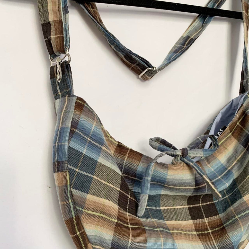 Plaid Crescent Bag