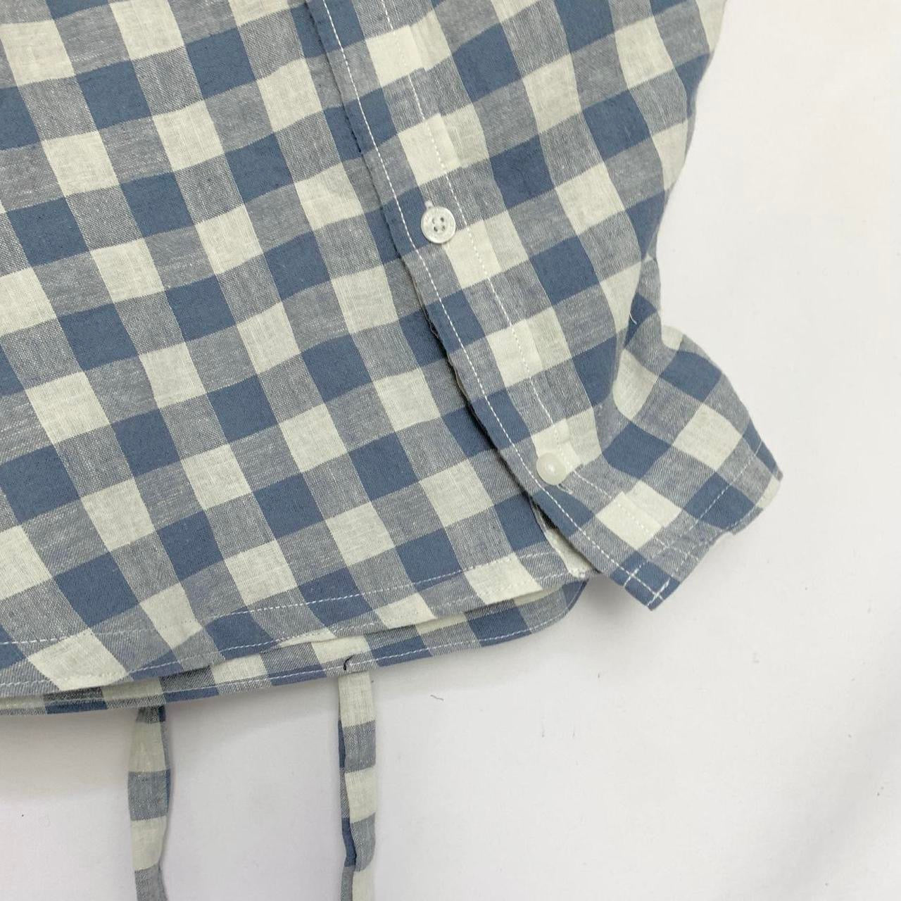 Checkered asymmetric shirt