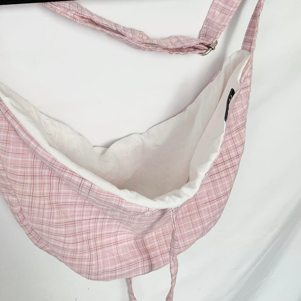 Checkered Crescent Bag