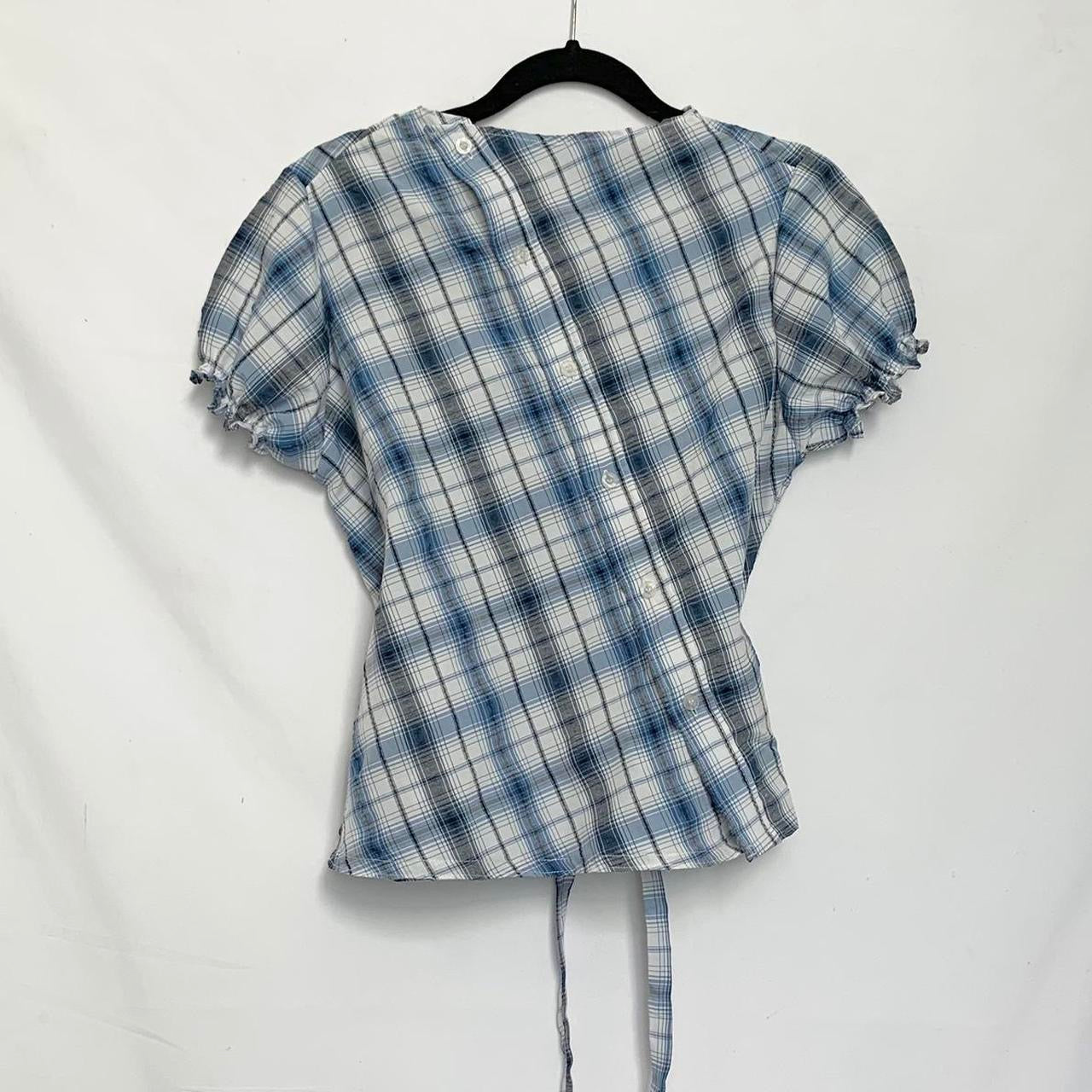 Plaid Asymmetric Shirt