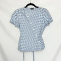 Plaid asymmetric shirt