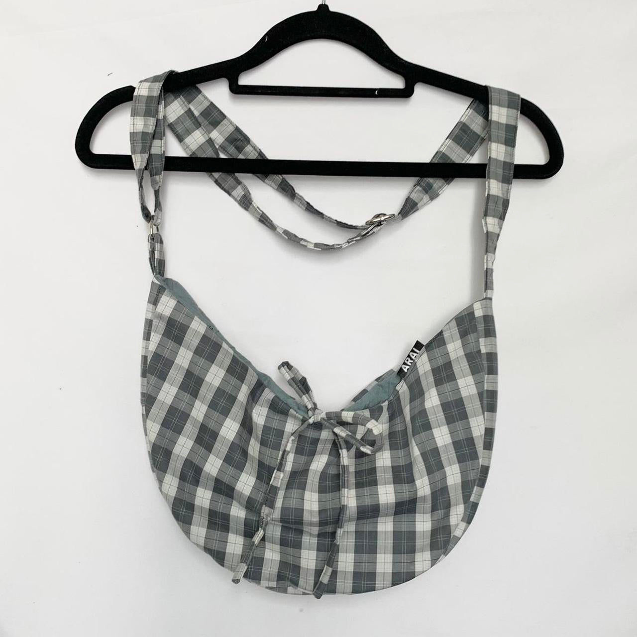 Checkered Crescent Bag