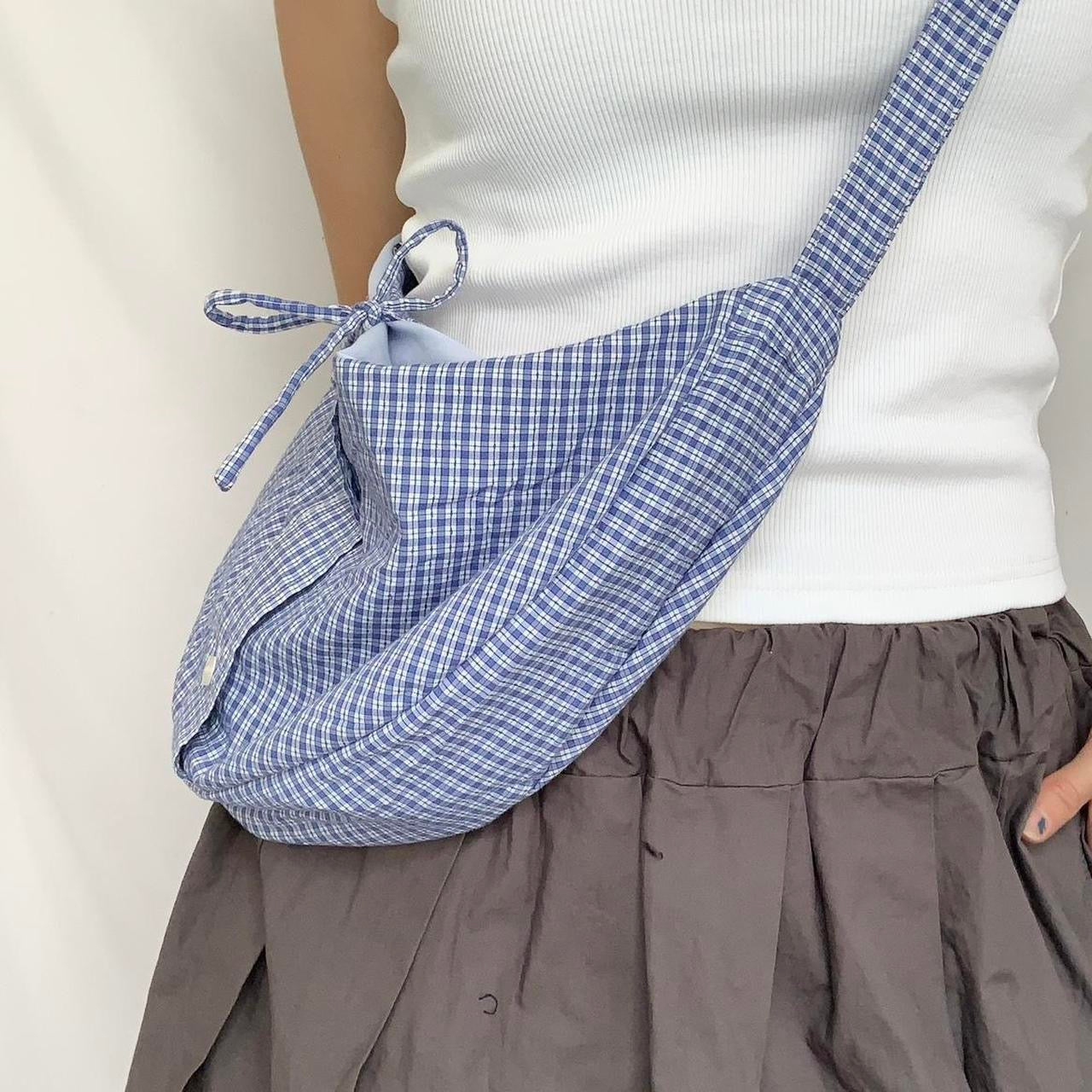Plaid Crescent bag