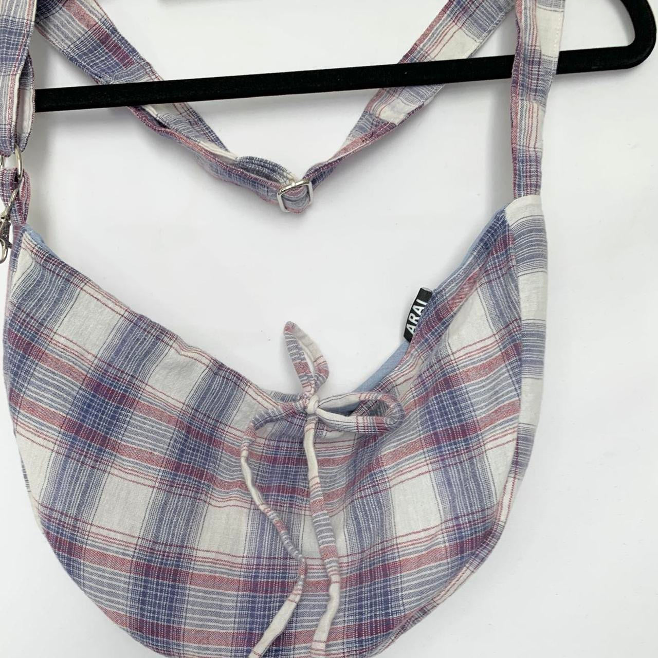 Plaid Crescent Bag