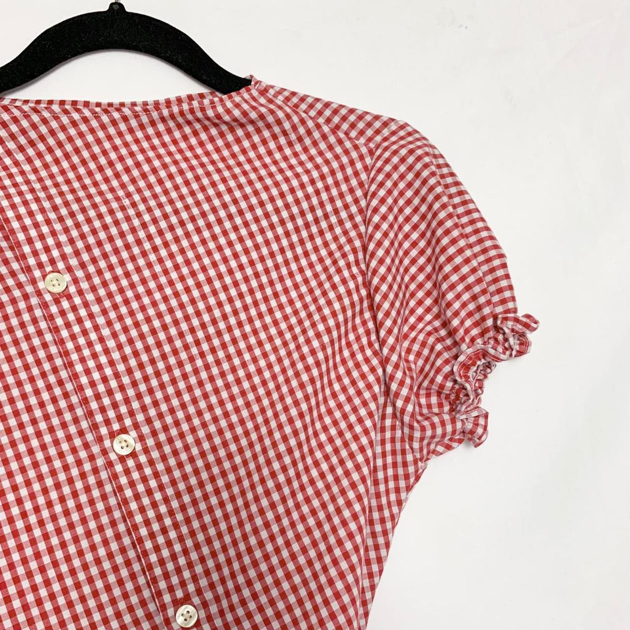 Plaid asymmetric shirt