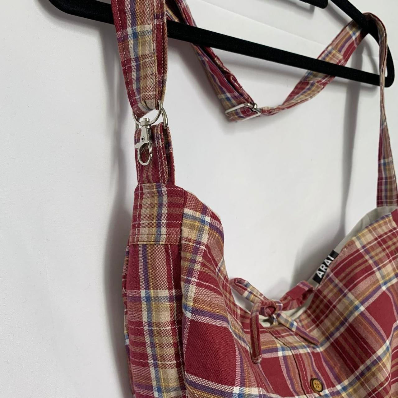 Plaid Crescent Bag