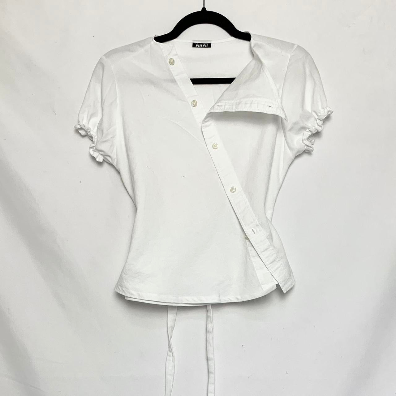 White asymmetric shirt