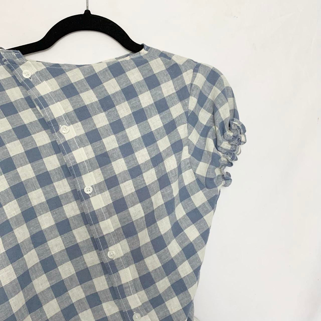 Checkered asymmetric shirt