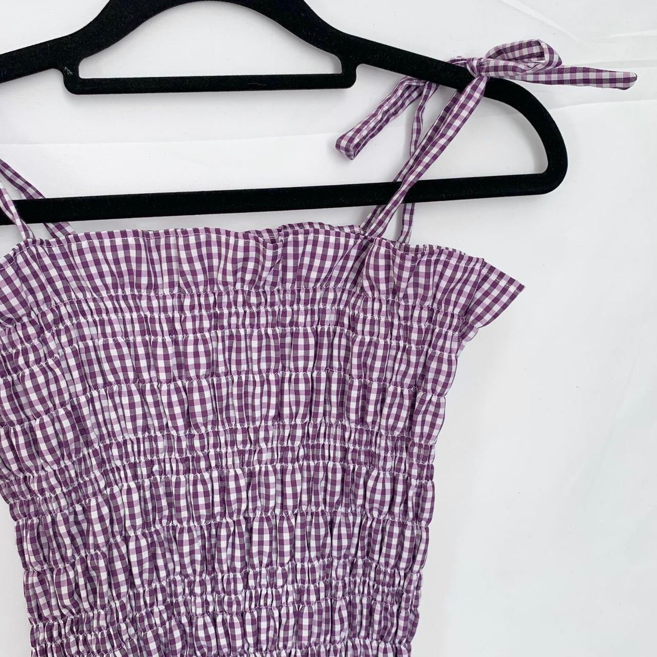 Gingham Ruched Cami Top
