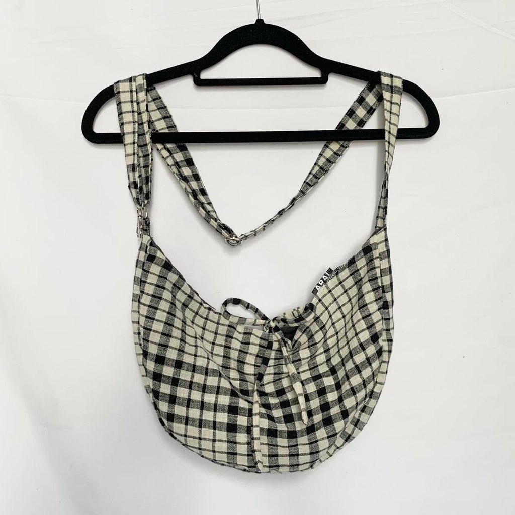 Checkered Crescent Bag