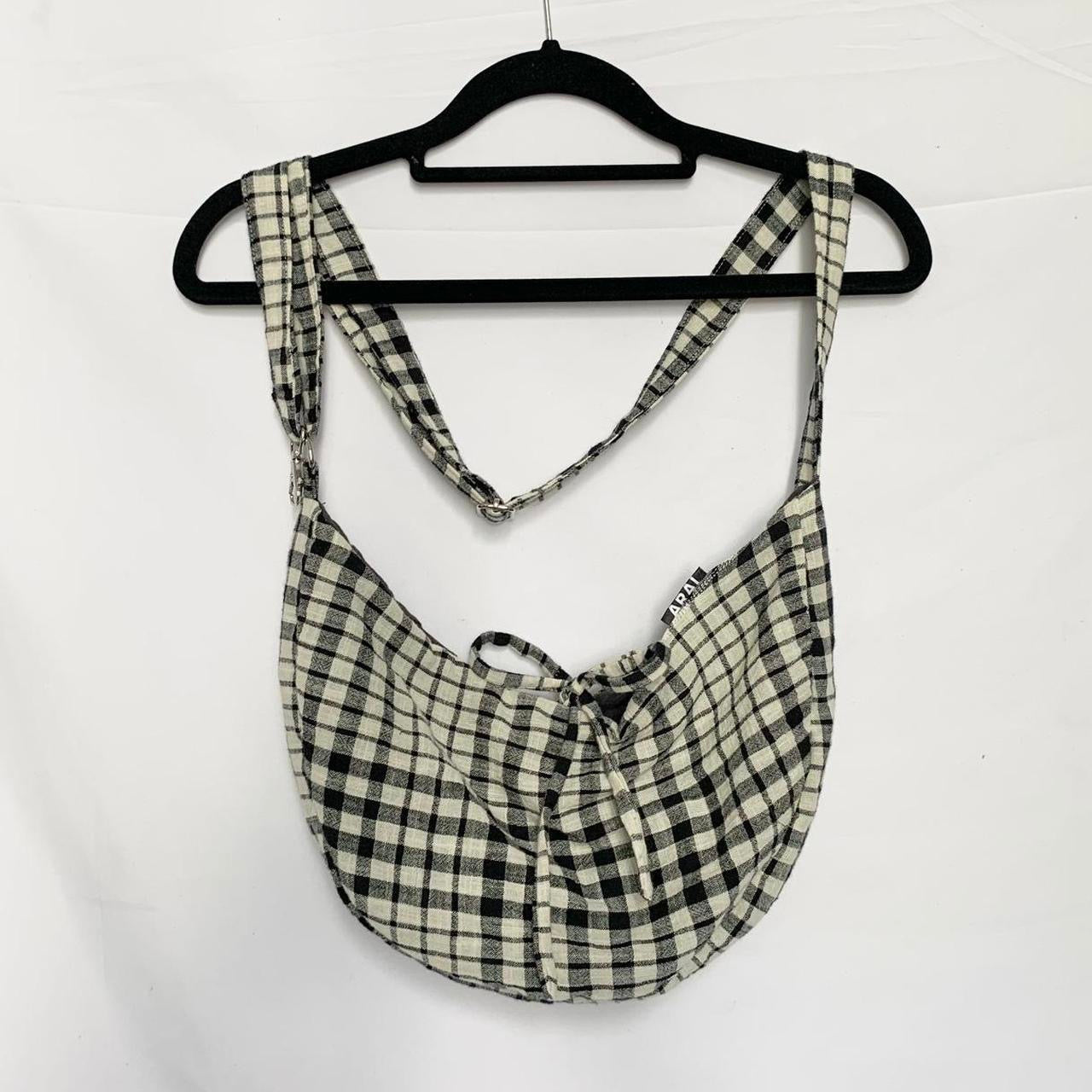 Checkered Crescent Bag