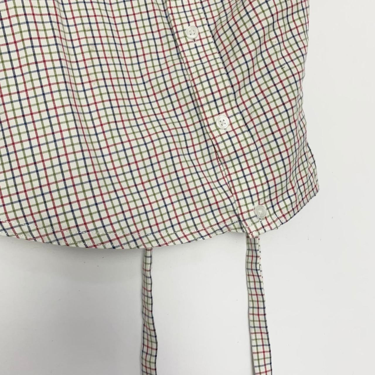 Plaid asymmetric shirt