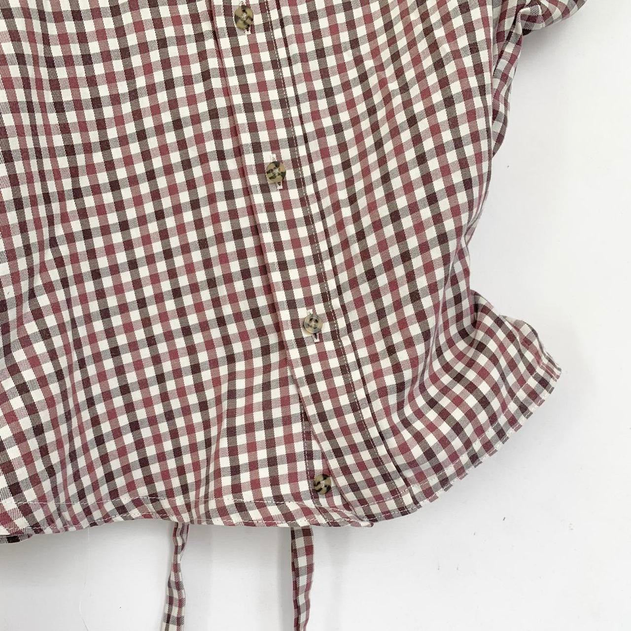 Plaid asymmetric shirt