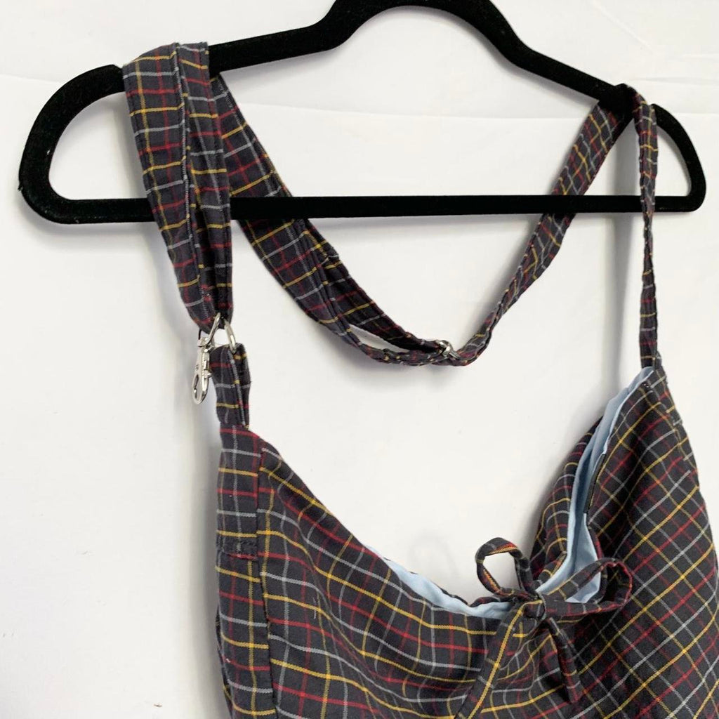 Checkered Crescent Bag