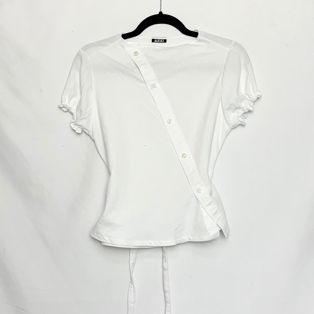 White asymmetric shirt