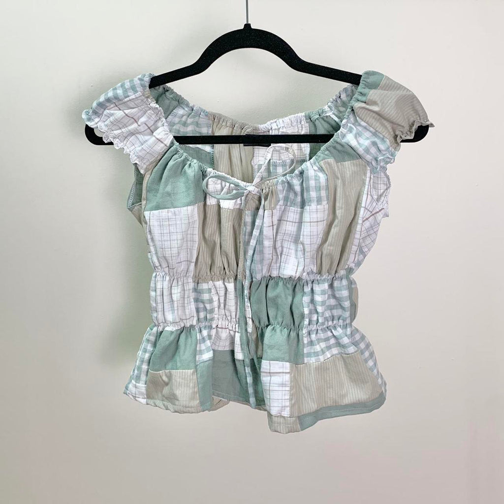 Patchwork Milkmaid Top
