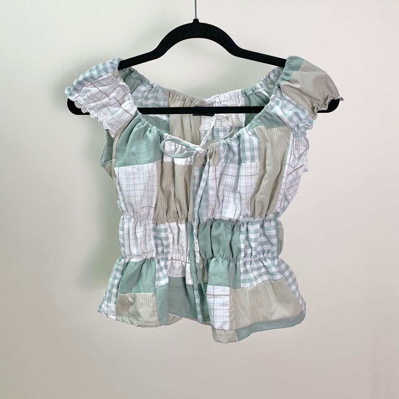 Patchwork Milkmaid Top