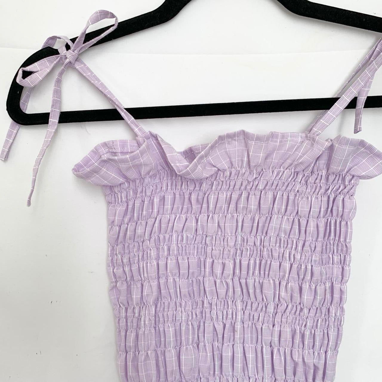 Checkered Ruched Cami Top