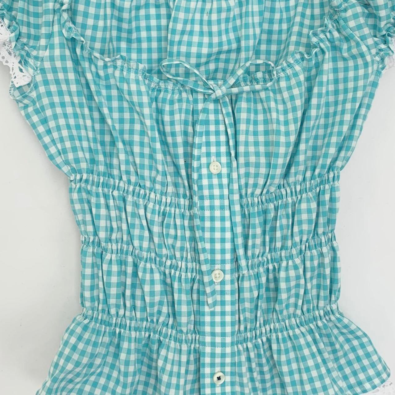 Checkered Milkmaid Top
