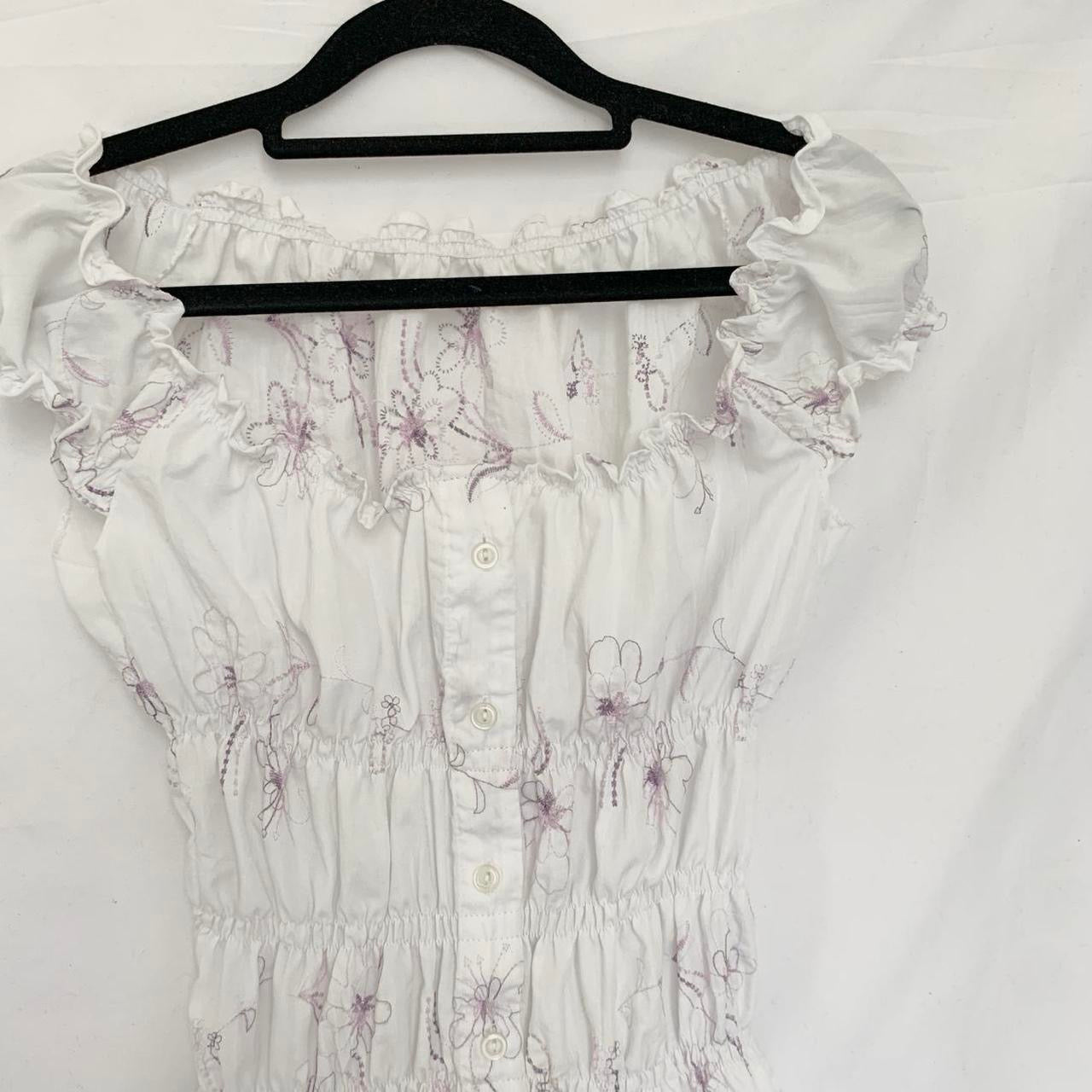 Floral Embroidered Milkmaid Top