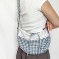 Plaid Crescent Bag