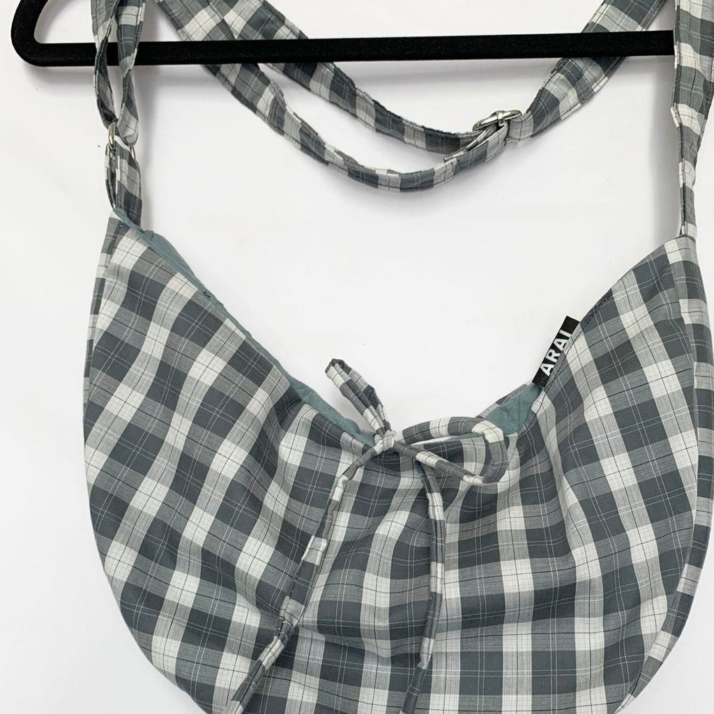 Checkered Crescent Bag