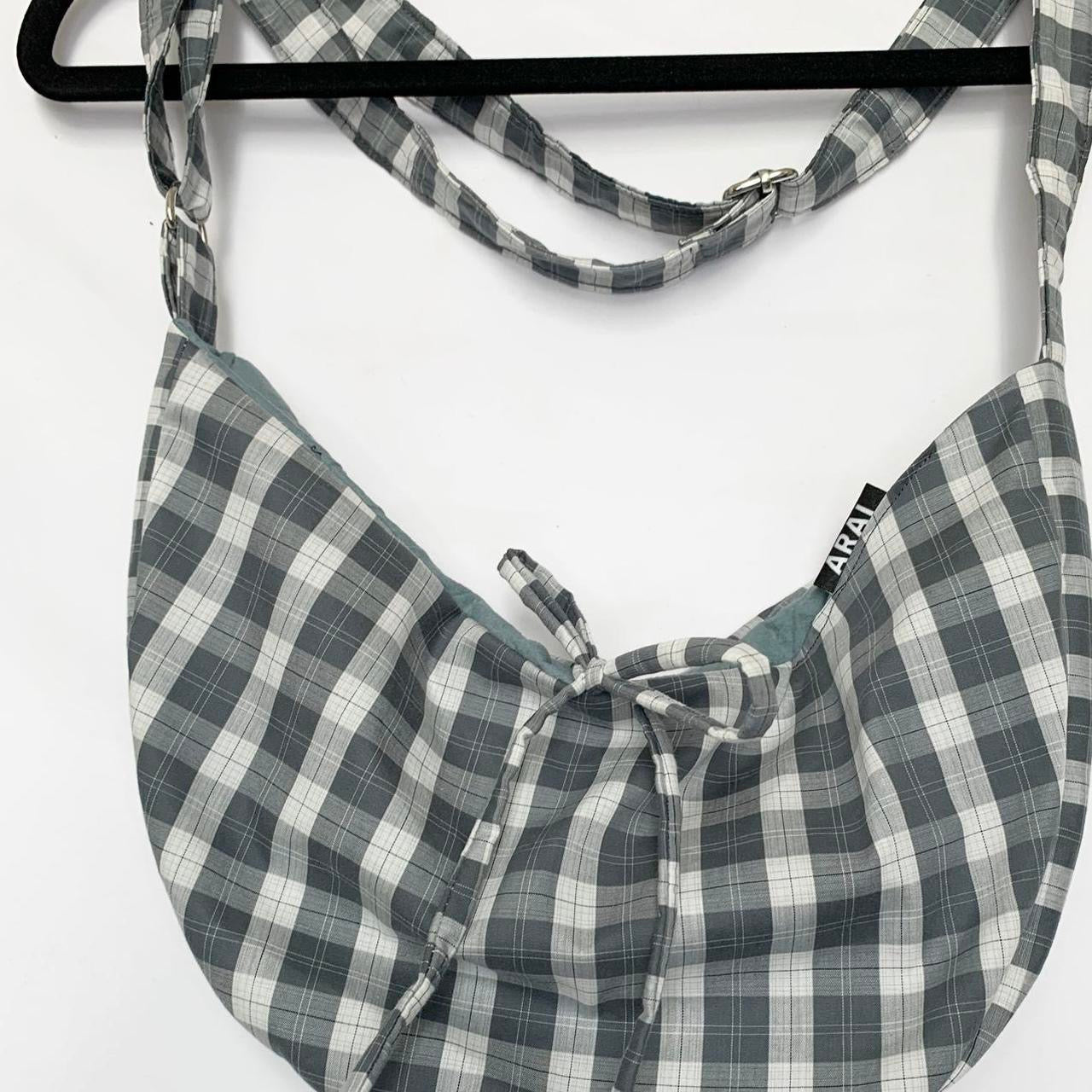 Checkered Crescent Bag