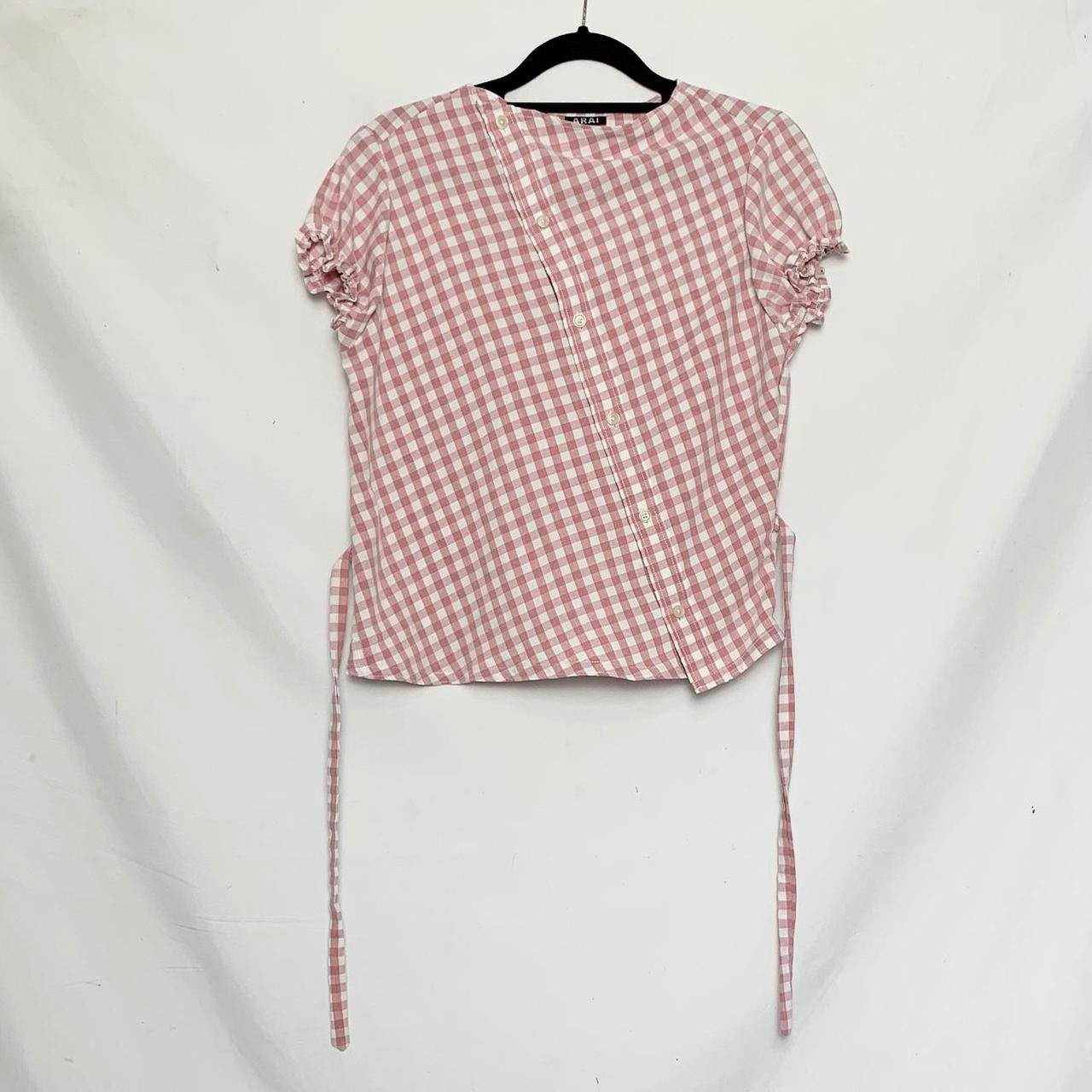 Checkered asymmetric shirt