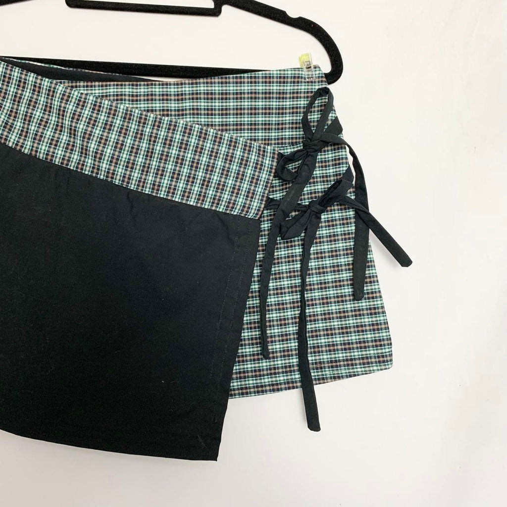 Wrap mini skirt