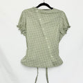 Plaid asymmetric shirt