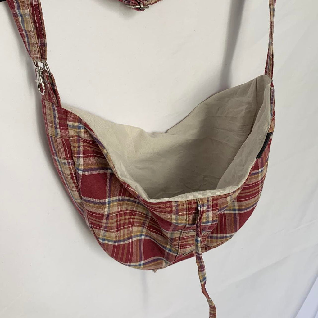 Plaid Crescent Bag