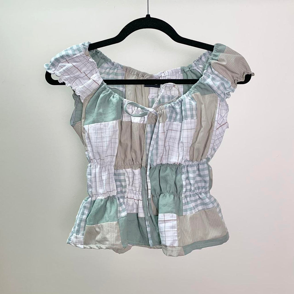 Patchwork Milkmaid Top