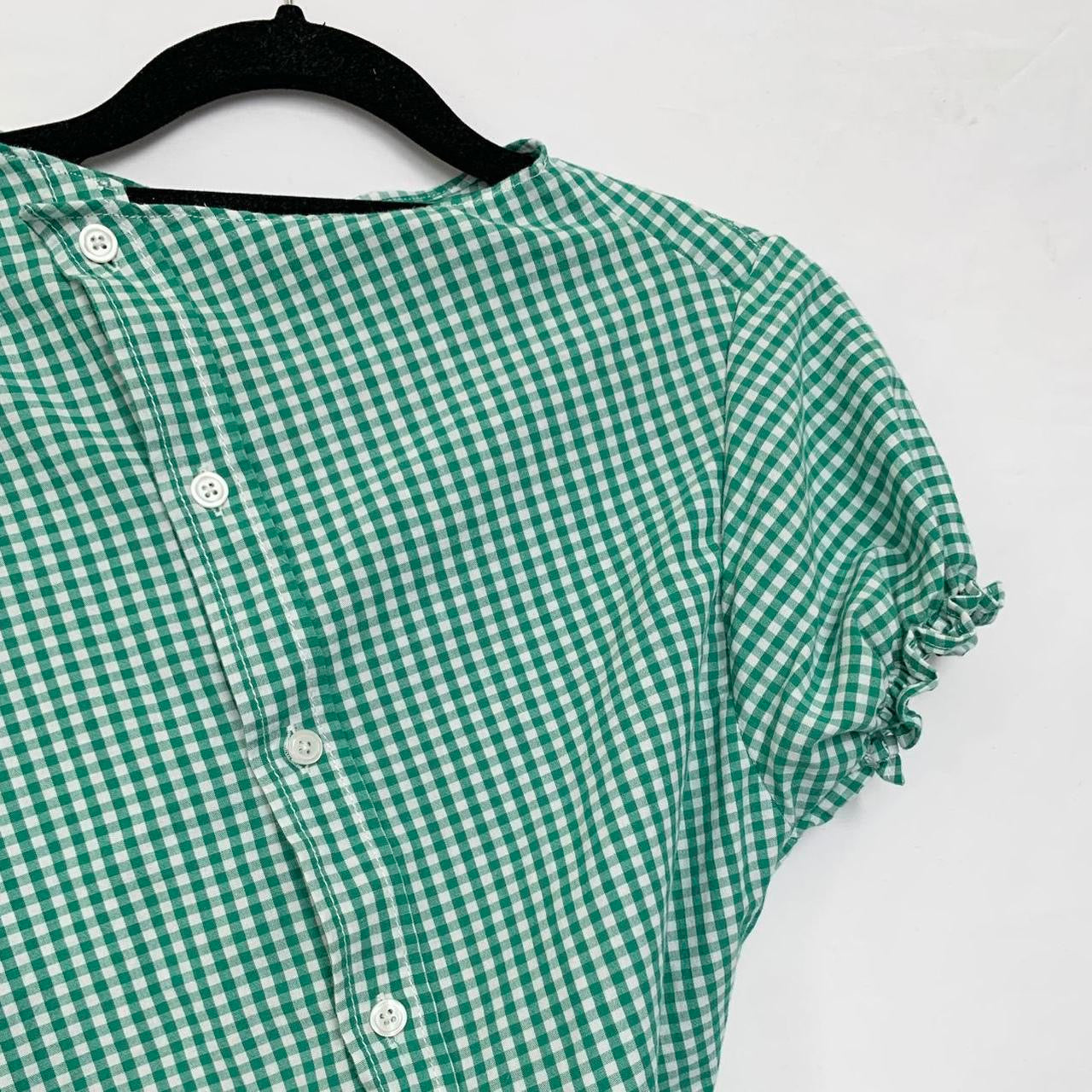 Plaid asymmetric shirt