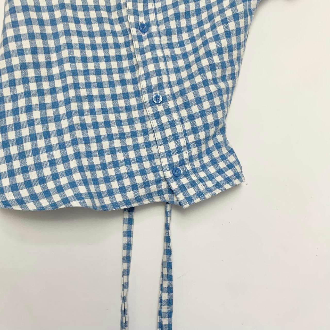 Plaid asymmetric shirt