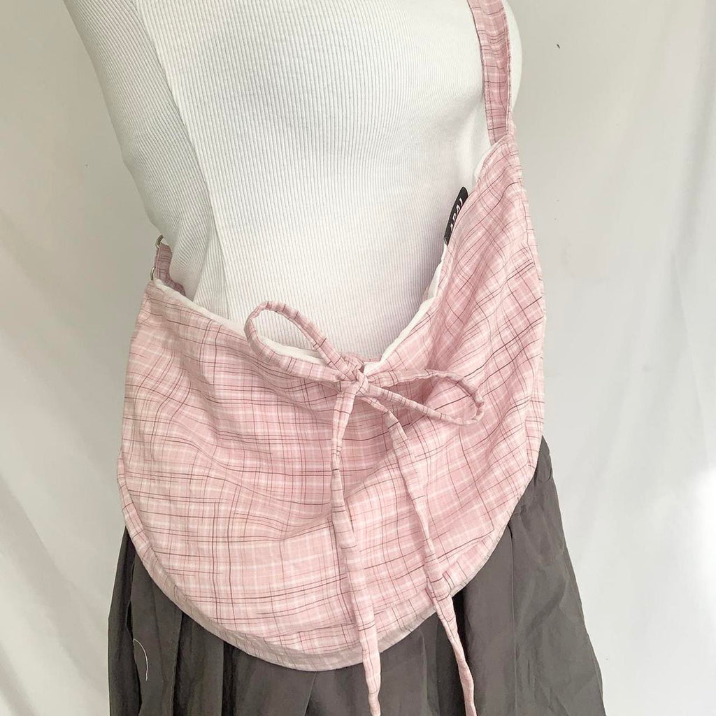 Checkered Crescent Bag