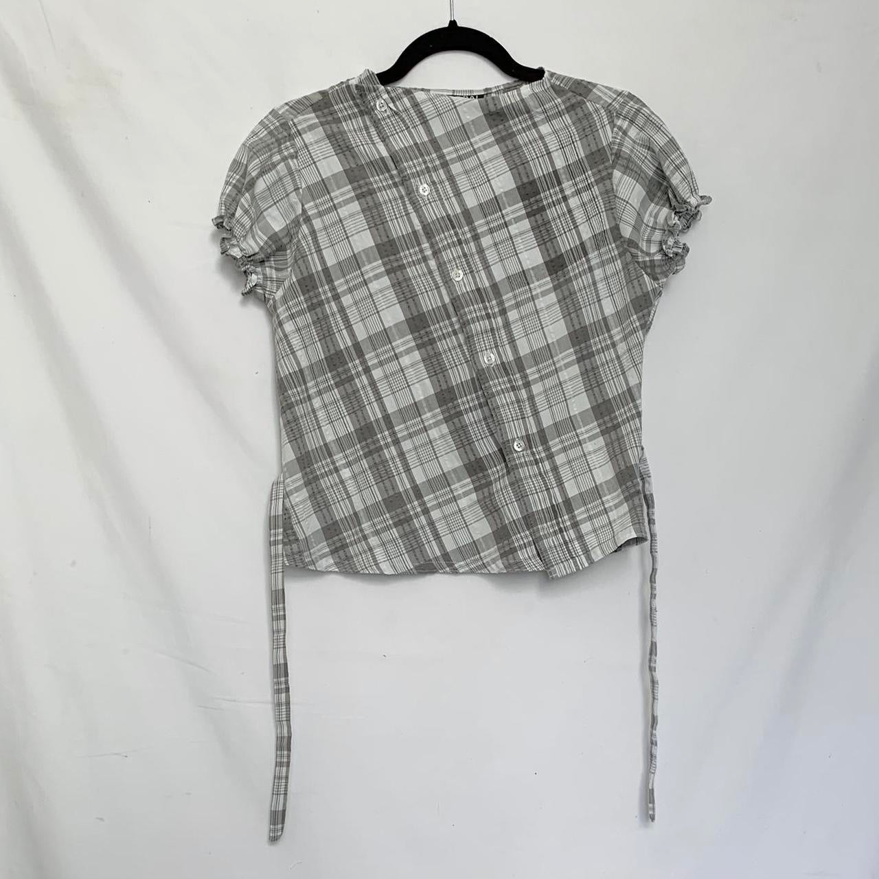 Plaid Asymmetric Shirt