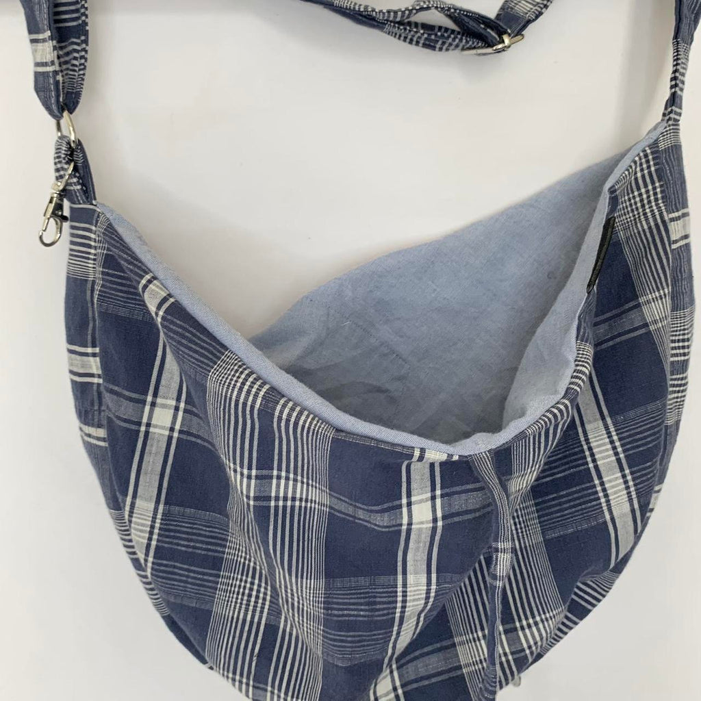 Plaid Crescent Bag