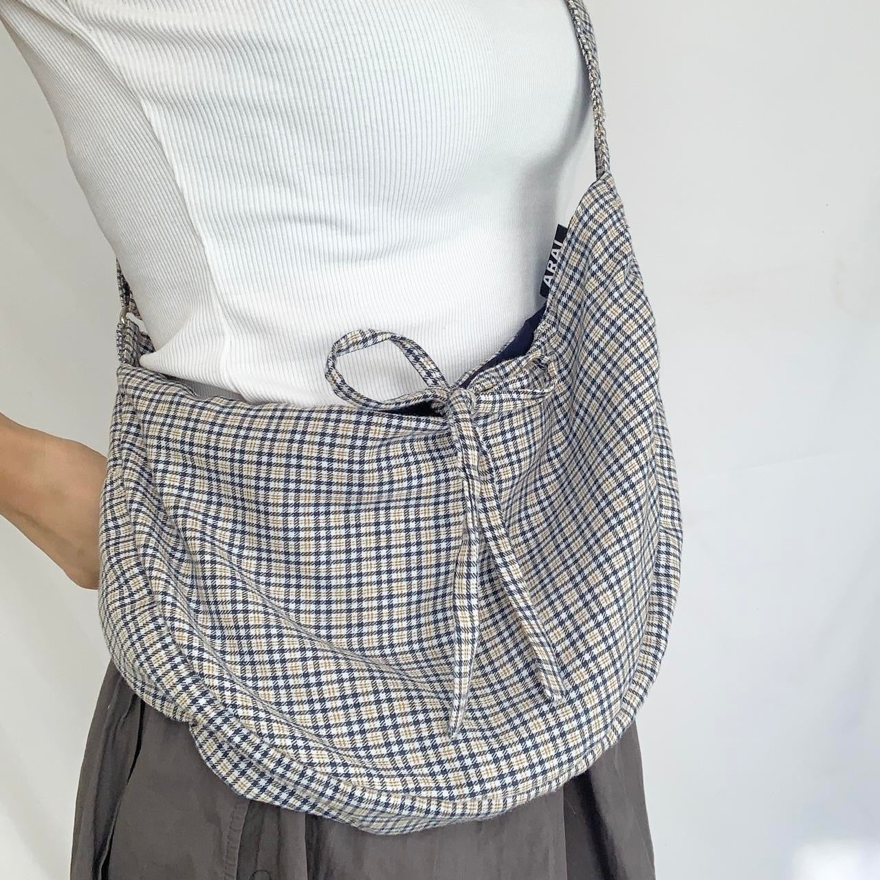 Plaid Crescent Bag